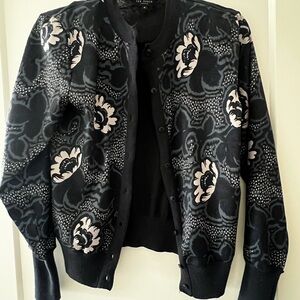 Ted Baker Black Floral Bomber Jacket